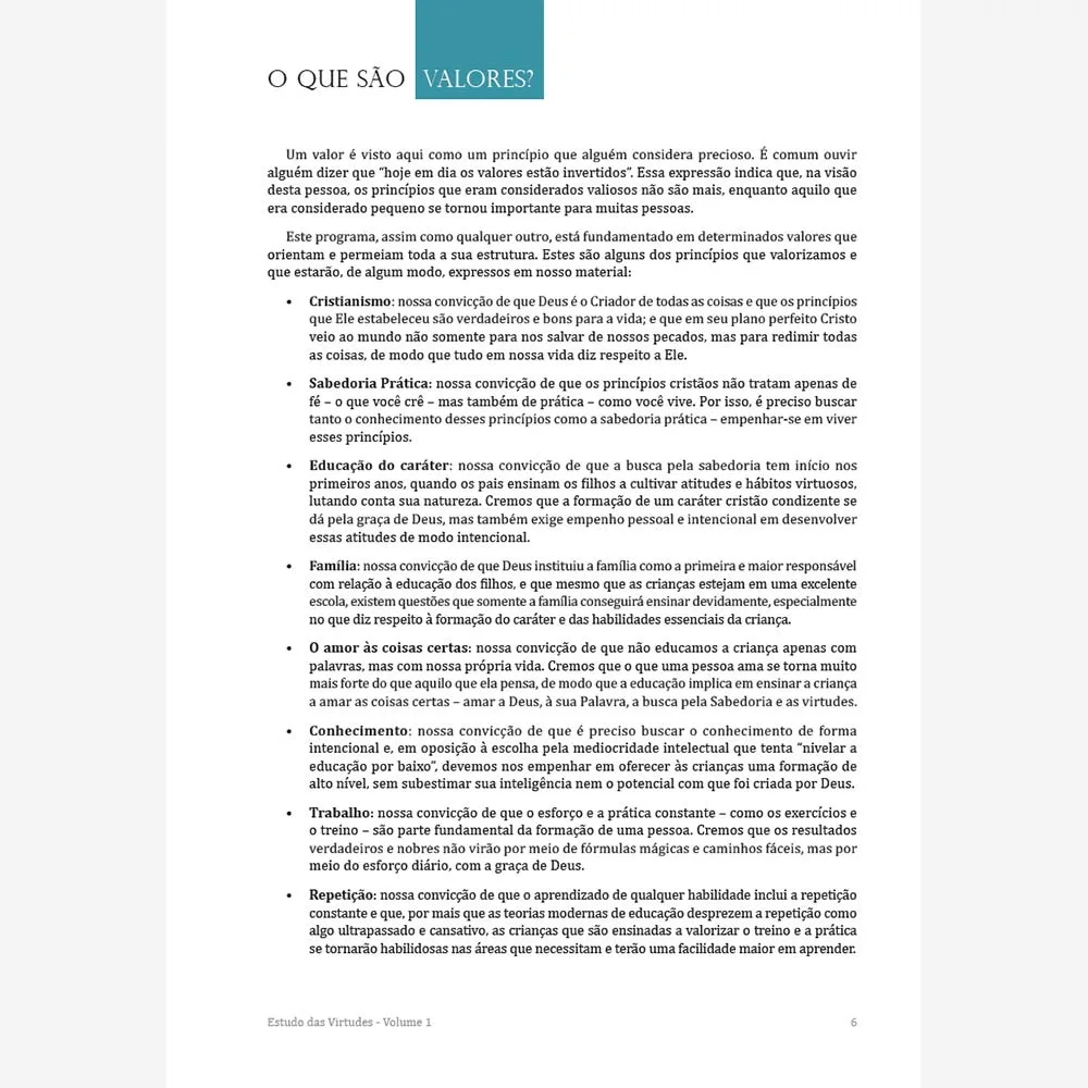 Estudo das Virtudes - Volume 1