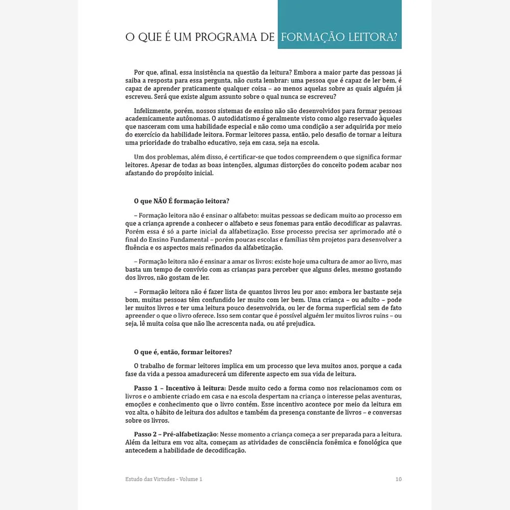 Estudo das Virtudes - Volume 1