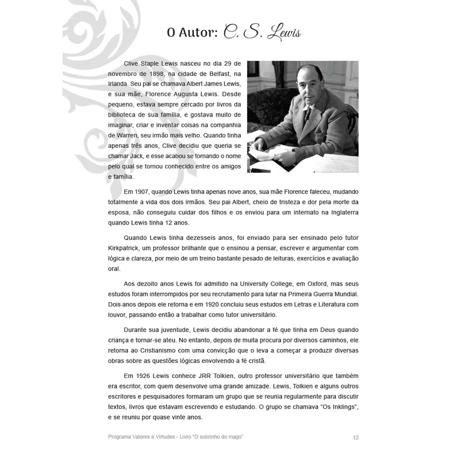 Programa Curricular - As Crônicas Nárnia
