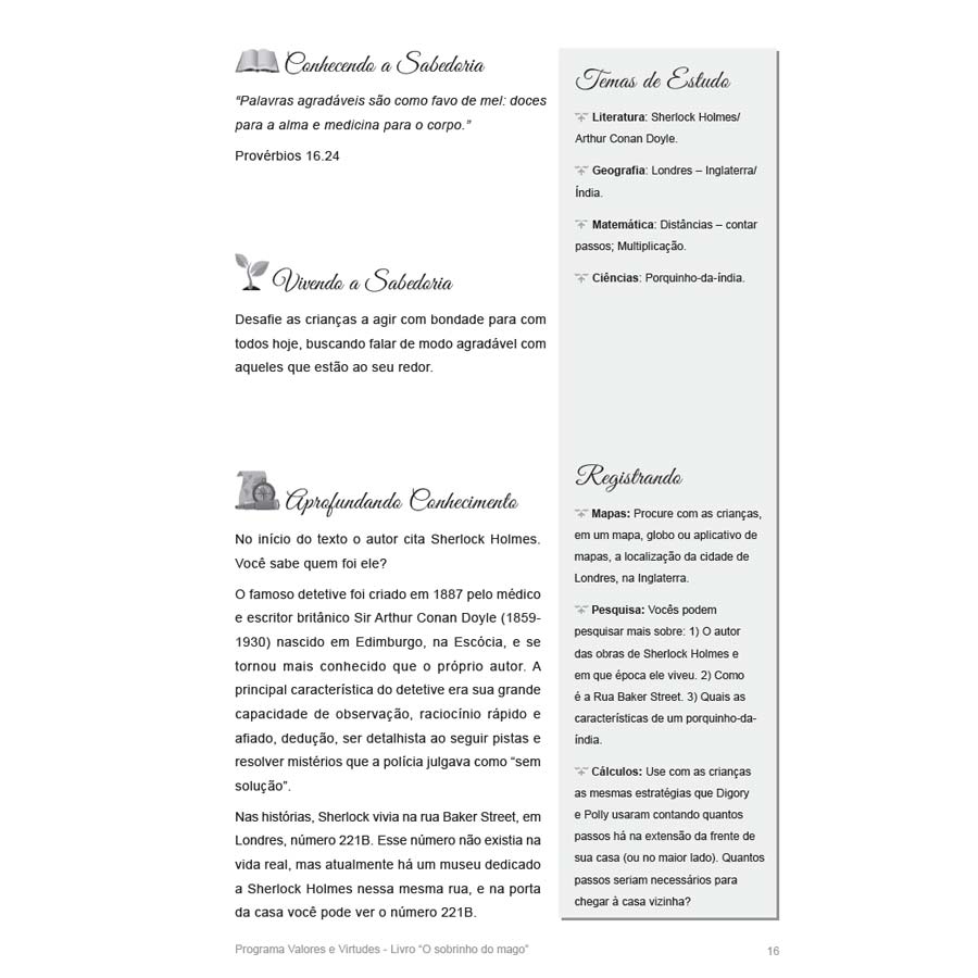 Programa Curricular - As Crônicas Nárnia