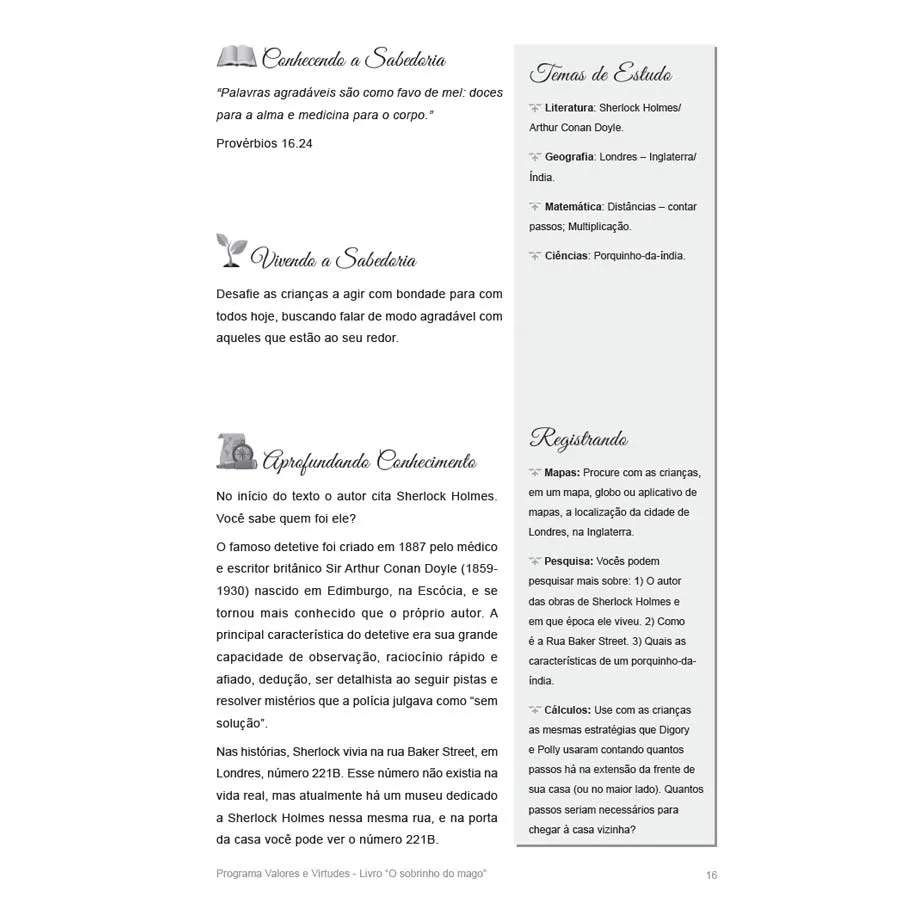 Programa Curricular - As Crônicas Nárnia